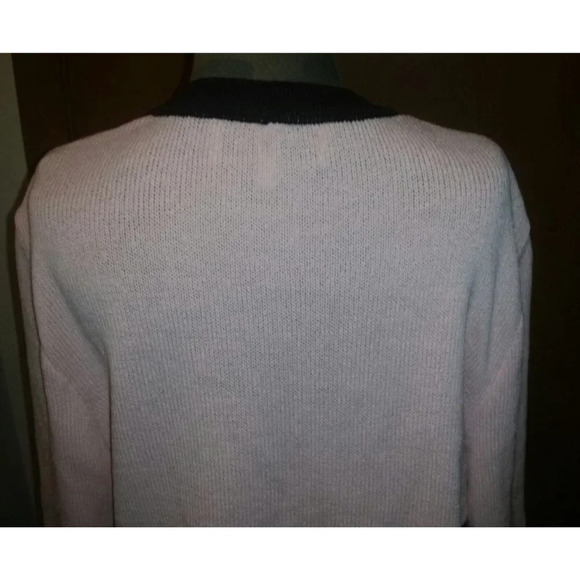 ST. JOHN SPORT Sweater Pink Black White  Stripe - Picture 13 of 14